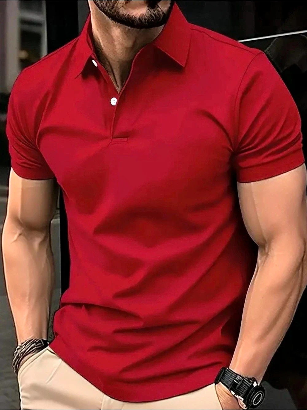 Men's Red Shirt New